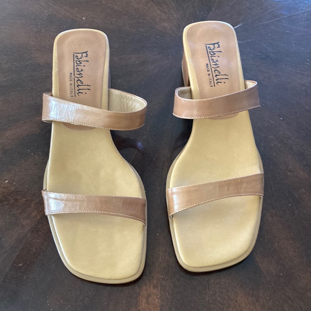 Italian leather sandals.